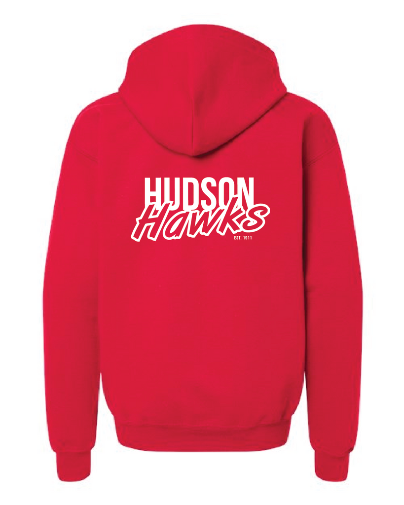 Hudson Hawks Red Zip Hoody - YOUTH
