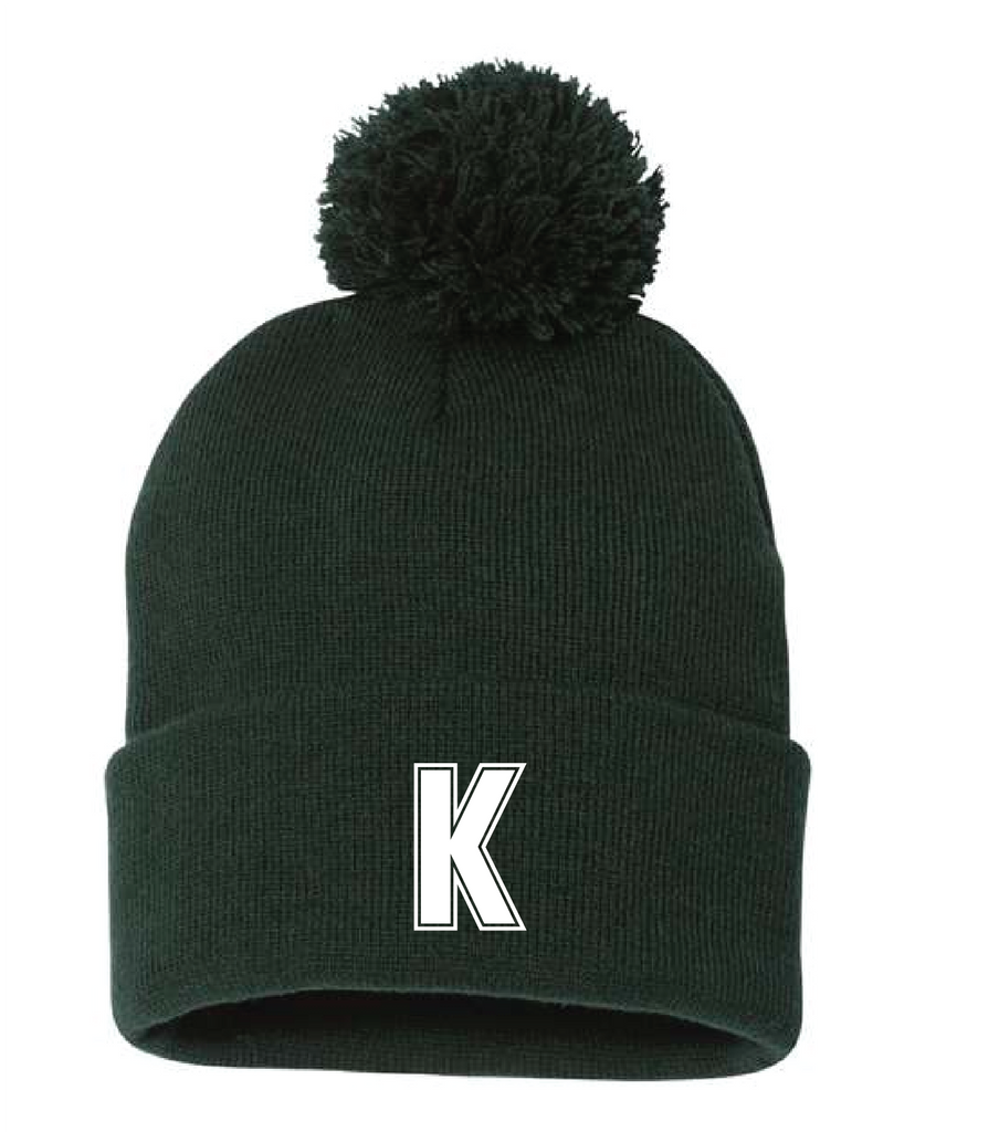 Kerrisdale 'K' Pom Pom Beanie - YOUTH & ADULT ONE SIZE
