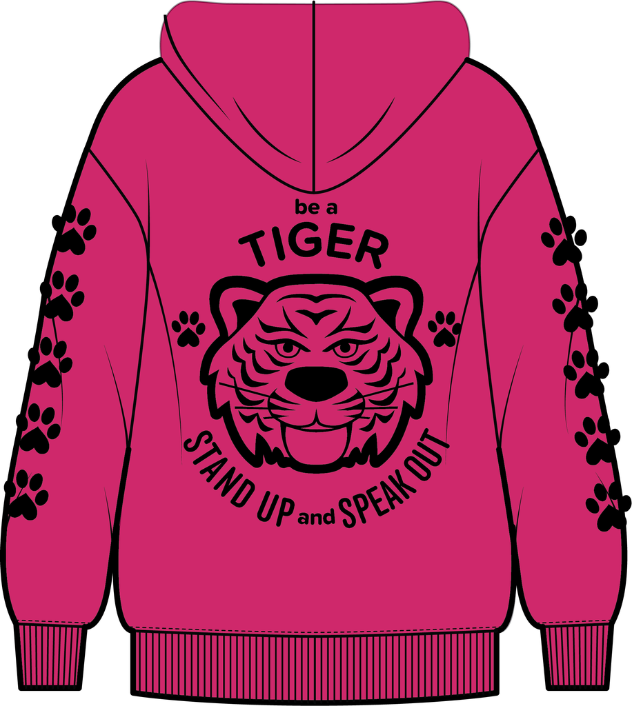 YOUTH Tennyson Tiger - Heliconia Pink Hoody