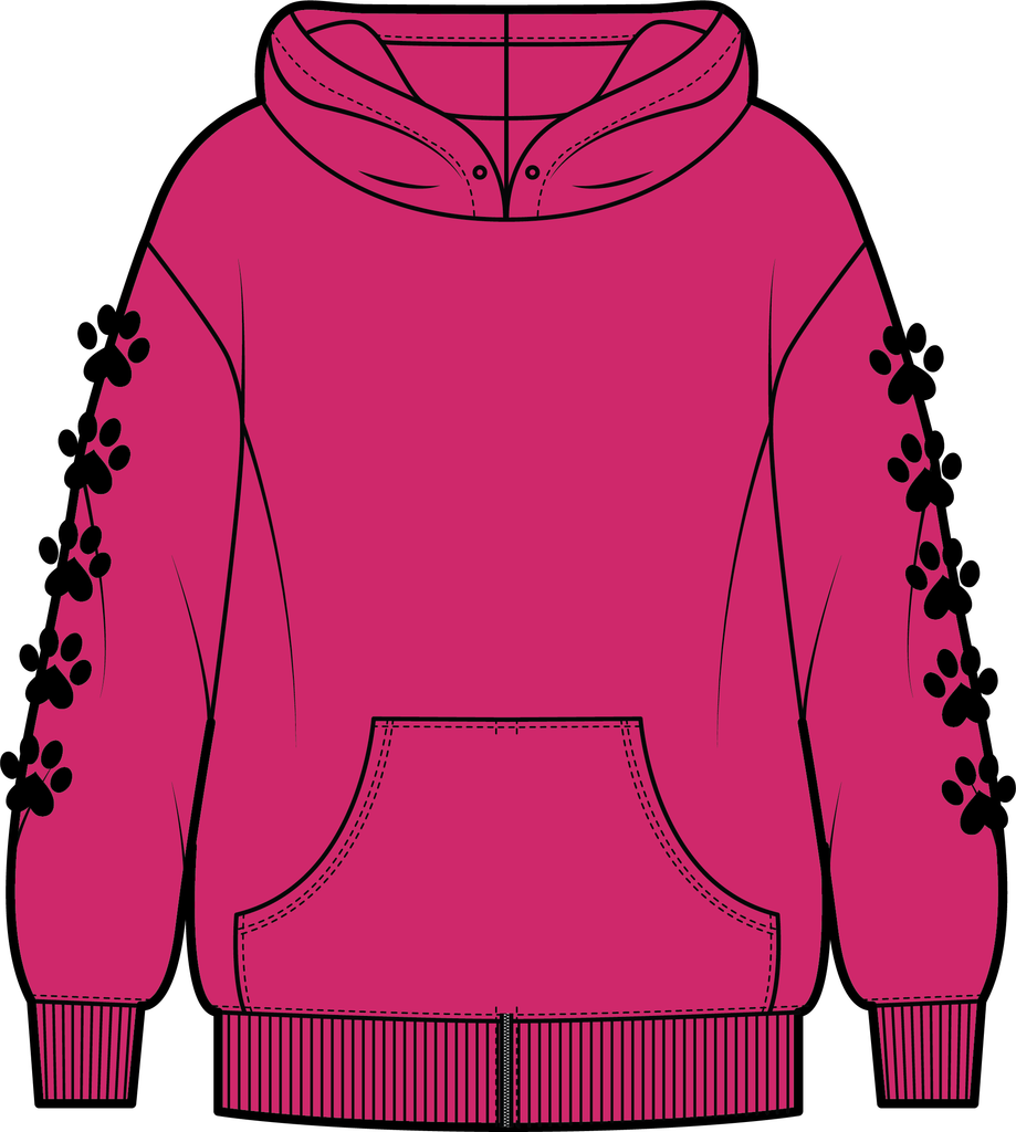 YOUTH Tennyson Tiger - Heliconia Pink Hoody