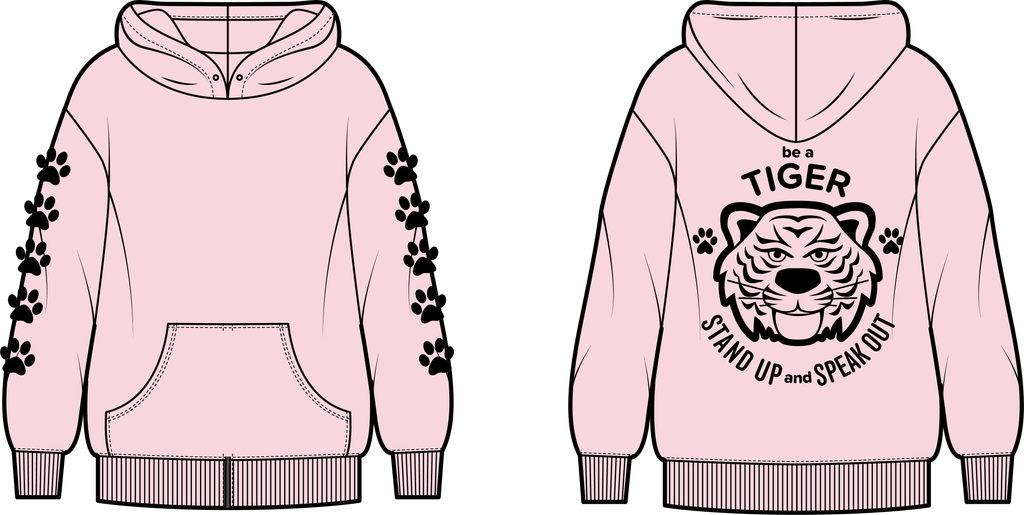 ADULT Tennyson Tiger - Pink Hoody